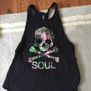 Soulcycle Floral Tee like new